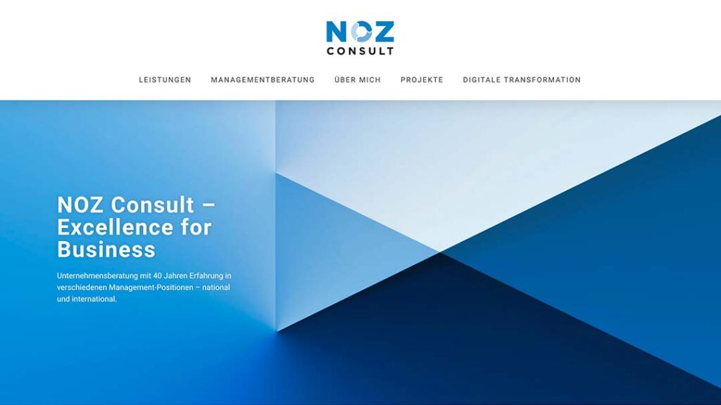 hvd Webdesign Referenzseite für die Unternehmensberatung NOZ Consult